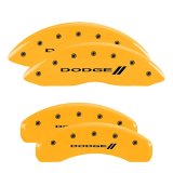 MGP 4 Caliper Covers Engraved F & R w/ Stripes/Dodge Yellow Finish Black Char 2008 Dodge Durango thumbnail 3