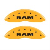 MGP 4 Caliper Covers Engraved Front & Rear Ram Yellow Finish Black Char 2007 Dodge Durango thumbnail 1
