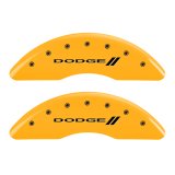 MGP 4 Caliper Covers Engraved F & R Stripes/Dodge Yellow Finish Black Char 2010 Dodge Ram 3500 thumbnail 4