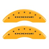 MGP 4 Caliper Covers Engraved Front & Rear Dodge Yellow Finish Black Char 2010 Dodge Ram 3500 thumbnail 4