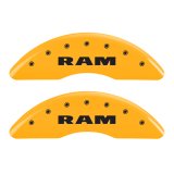 MGP 4 Caliper Covers Engraved Front & Rear Ram Yellow Finish Black Char 2010 Dodge Ram 2500 thumbnail 4