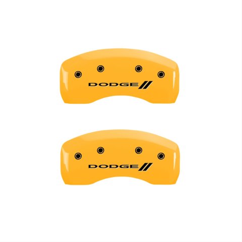 MGP 4 Caliper Covers Engraved F & R w/ Stripes/Dodge Yellow Finish Black Char 2005 Dodge Neon thumbnail 2