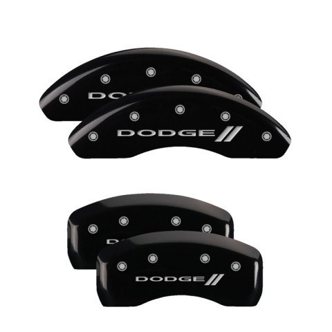 MGP 4 Caliper Covers Engraved F & R w/ Stripes/Dodge Yellow Finish Black Char 2005 Dodge Neon thumbnail 7