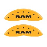 MGP 4 Caliper Covers Engraved Front & Rear Ram Yellow Finish Black Char 2006 Dodge Durango thumbnail 5