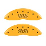 MGP 4 Caliper Covers Engraved Front & Rear Classic/SS Yellow Finish Black Char 2000 Chevrolet Camaro thumbnail 1
