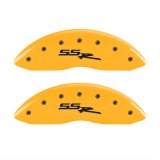 MGP 4 Caliper Covers Engraved Front & Rear Ssr Yellow Finish Black Char 2008 Chevrolet Trailblazer thumbnail 1