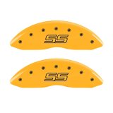 MGP 4 Caliper Covers Engraved Front & Rear Trailblazer SS Yellow Finish Black Char 2004 Chevy SSR thumbnail 7