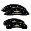 MGP 4 Caliper Covers Engraved F & R Chevy Racing Black Finish Silver Char 2012 Chevrolet Camaro thumbnail 3