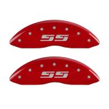 MGP 2 Caliper Covers Eng Front Silverado SS Red Finish Sil Char 2010 Chevy Silverado 1500 thumbnail 1