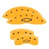 MGP 4 Caliper Covers Engraved Front & Rear Bowtie Yellow Finish Black Char 2008 Chevrolet Impala thumbnail 8