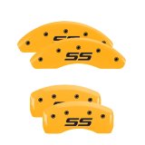 MGP 4 Caliper Covers Engraved Front & Rear Monte Carlo SS Yellow Finish Black Char 2008 Chevy Impala thumbnail 6