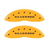 MGP 2 Caliper Covers Eng Front Silverado Yellow Finish Blk Char 05 Chevy Silverado 1500 thumbnail 4