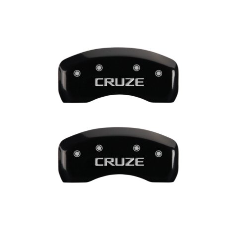 MGP 4 Caliper Covers Engraved Front & Rear Cruze Black Finish Silver Char 2017 Chevrolet Cruze thumbnail 9