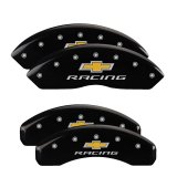 MGP 4 Caliper Covers Engraved F & R Chevy Racing Black Finish Silver Char 2017 Chevrolet Camaro thumbnail 4