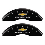 MGP 4 Caliper Covers Engraved F & R Chevy Racing Black Finish Silver Char 2019 Chevrolet Camaro thumbnail 1