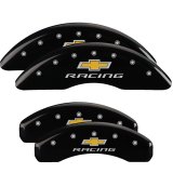 MGP 4 Caliper Covers Engraved F & R Chevy Racing Black Finish Silver Char 2019 Chevrolet Camaro thumbnail 3