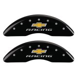 MGP 4 Caliper Covers Engraved F & R Chevy Racing Black Finish Silver Char 2019 Chevrolet Camaro thumbnail 4