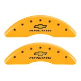 MGP 4 Caliper Covers Engraved F & R Chevy Racing Yellow Finish Black Char 2016 Chevrolet Camaro thumbnail 4