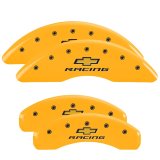 MGP 4 Caliper Covers Engraved F & R Chevy Racing Yellow Finish Black Char 2016 Chevrolet Camaro thumbnail 6