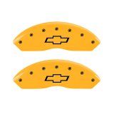 MGP 4 Caliper Covers Engraved F & R Bowtie Yellow Finish Black Char 2014 Chevrolet Express 2500 thumbnail 9