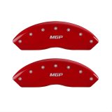 MGP 4 Caliper Covers Engraved Front & Rear MGP Red Finish Silver Char 2014 Chevrolet Express 2500 thumbnail 2