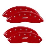 MGP 4 Caliper Covers Engraved Front & Rear MGP Red Finish Silver Char 2014 Chevrolet Express 2500 thumbnail 7
