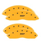MGP 4 Caliper Covers Engraved Front & Rear MGP Yellow Finish Black Char 2014 Chevrolet Express 2500 thumbnail 3