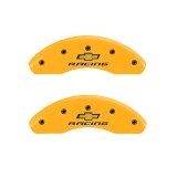 MGP 4 Caliper Covers Engraved F & R Chevy Racing Yellow Finish Black Char 2019 Chevrolet Malibu thumbnail 5