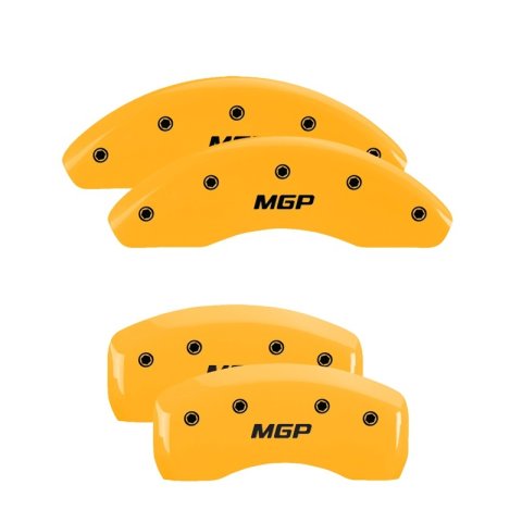 MGP 4 Caliper Covers Engraved Front & Rear MGP Yellow Finish Black Char 2019 Chevrolet Malibu thumbnail 7