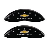 MGP 4 Caliper Covers Engraved Front & Rear Chevy Racing Black Finish Silver Char 2016 Chevrolet SS thumbnail 7