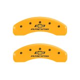 MGP 4 Caliper Covers Engraved Front & Rear Chevy Racing Yellow Finish Black Char 2016 Chevrolet SS thumbnail 8