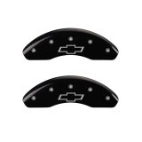 MGP 4 Caliper Covers Engraved Front & Rear Bowtie Black Finish Silver Char 2019 Chevrolet Equinox thumbnail 5
