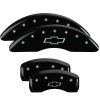 MGP 4 Caliper Covers Engraved Front & Rear Bowtie Black Finish Silver Char 2019 Chevrolet Traverse thumbnail 5