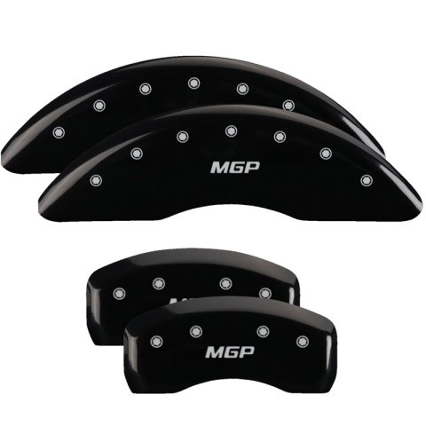 MGP 4 Caliper Covers Engraved Front & Rear MGP Black Finish Silver Char 2018 Chevrolet Traverse thumbnail 3