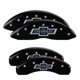 MGP 4 Caliper Covers Engraved F & R 100th Anniv Black Finish Silver Char 2019 Chevy Silverado 1500 thumbnail 2