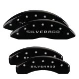 MGP 4 Caliper Covers Engraved Front & Rear Silverado Black Finish Sil Char 2019 Chevy Silverado 1500 thumbnail 1