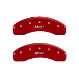 MGP 2 Caliper Covers MGP Red Finish Silver Characters 2018 Chevrolet Tahoe thumbnail 2
