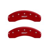 MGP 2 Caliper Covers MGP Red Finish Silver Characters 2018 Chevrolet Tahoe thumbnail 3