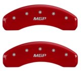 MGP 2 Caliper Covers MGP Red Finish Silver Characters 2018 Chevrolet Tahoe thumbnail 4