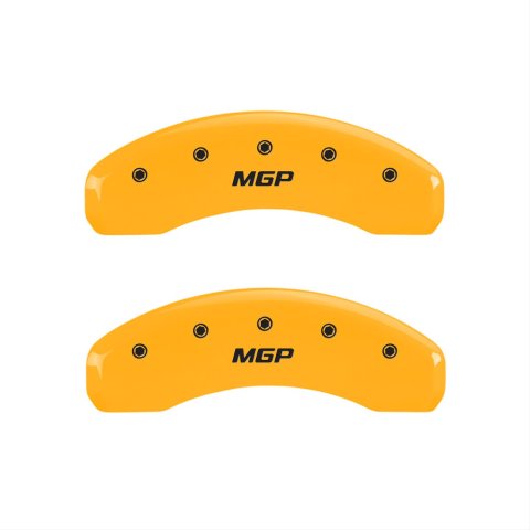 MGP 4 Caliper Covers Engraved Front & Rear MGP Yellow Finish Black Char 2009 Audi A8 Quattro thumbnail 2