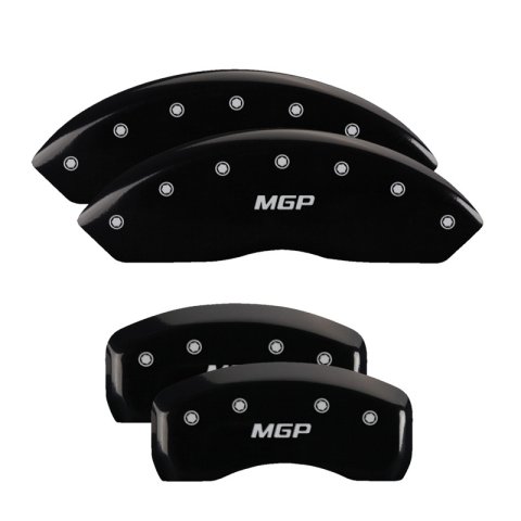 MGP 4 Caliper Covers Engraved Front & Rear MGP Black Finish Silver Char 2017 Toyota Corolla IM thumbnail 7