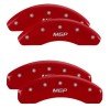MGP 4 Caliper Covers Engraved Front & Rear MGP Red Finish Silver Characters 2019 Toyota CH-R thumbnail 2