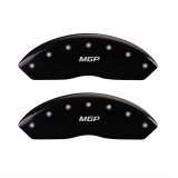 MGP 4 Caliper Covers Engraved Front & Rear MGP Black Finish Silver Char 2018 Nissan Armada thumbnail 1