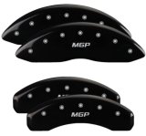 MGP 4 Caliper Covers Engraved Front & Rear MGP Red Finish Silver Char 2019 Nissan Armada thumbnail 7