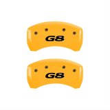 MGP 4 Caliper Covers Engraved Front Pontiac Rear G8 Yellow Finish Black Char 2008 Pontiac G8 thumbnail 2