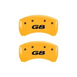 MGP 4 Caliper Covers Engraved Front Pontiac Rear G8 Yellow Finish Black Char 2008 Pontiac G8 thumbnail 6