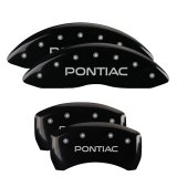 MGP 4 Caliper Covers Engraved Front & Rear Pontiac Black Finish Silver Char 2008 Pontiac G8 thumbnail 5