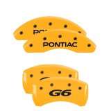 MGP 4 Caliper Covers Engraved Front Pontiac Rear G6 Yellow Finish Black Char 2007 Pontiac G5 thumbnail 5