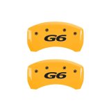 MGP 4 Caliper Covers Engraved Front Pontiac Rear G6 Yellow Finish Black Char 2007 Pontiac G5 thumbnail 6