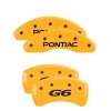 MGP 4 Caliper Covers Engraved Front Pontiac Rear G6 Yellow Finish Black Char 2007 Pontiac G5 thumbnail 9